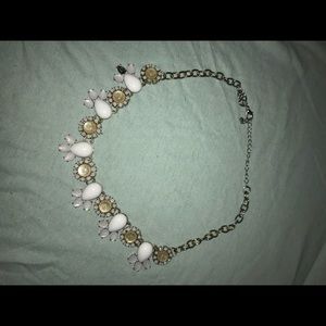 White Statement Necklace
